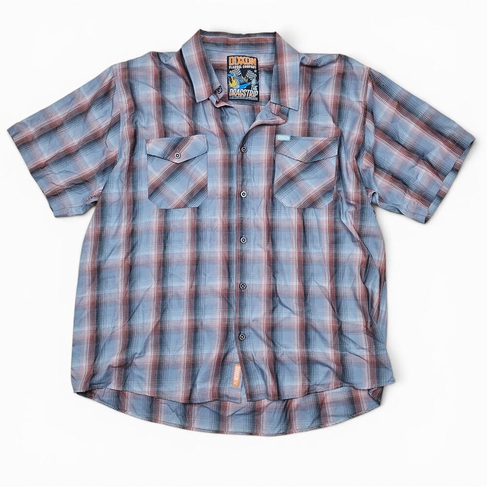 DIXXON FLANNEL COMPANY Dragstrip Plaid Shirt Men's 4XL Bamboo Biker Mechanic